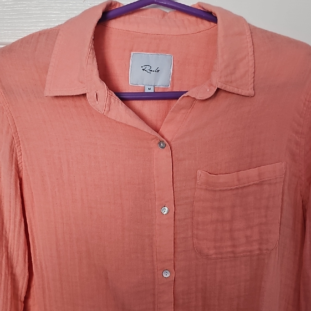 Rails Coral Button Down Shirt